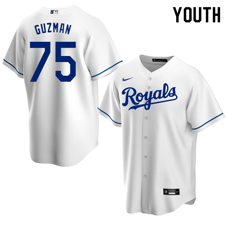 Nike Youth #75 Jeison Guzman Kansas City Royals Baseball Jerseys Sale-White